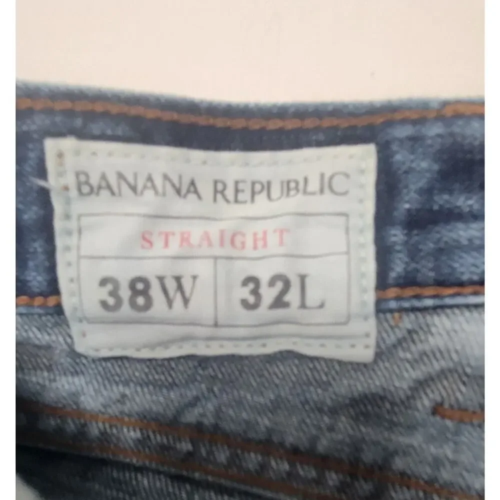 Banana Republic STRAIGHT Distressed Denim Jeans Men's 38x32‎